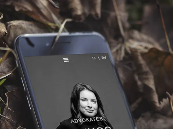 “Advokatė Erika Minkevič” website – mobile version