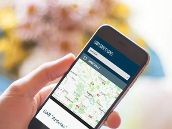 „Ardetas“ svetainė – mobilioji versija