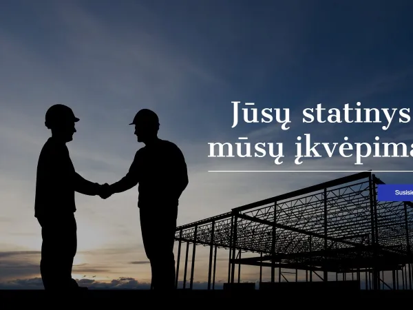 „Artcon“ svetainė – pagrindinis puslapis kompiuterio ekrane