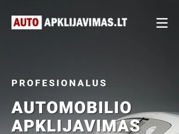 „Autoapklijavimas.lt“ svetainė – mobilioji versija