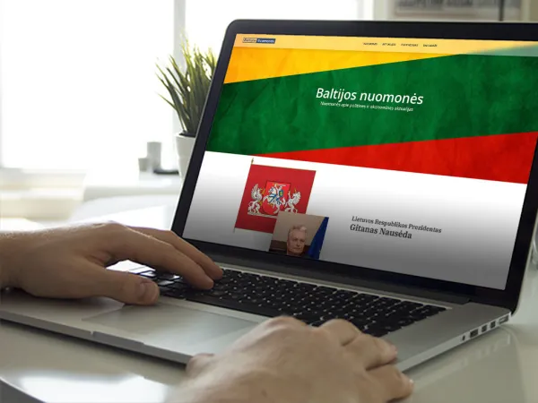 „Baltijos nuomonės“ svetainė – pagrindinis vaizdas