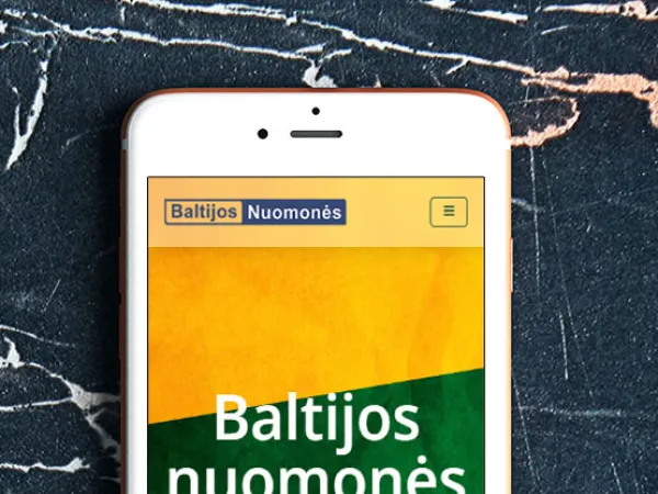 „Baltijos nuomonės“ svetainė – mobilioji versija