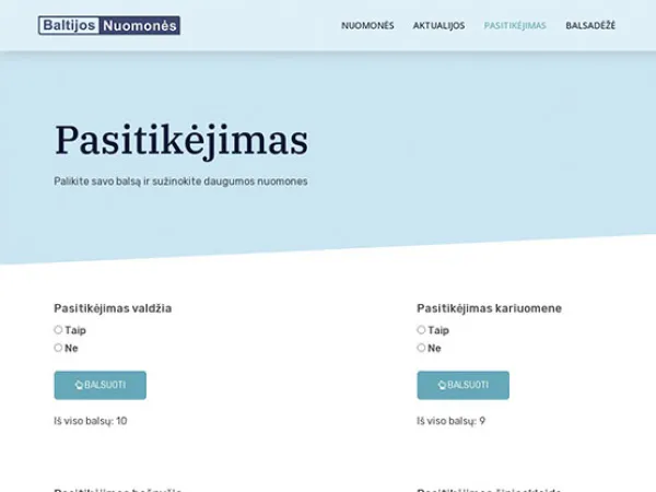 „Baltijos nuomonės“ svetainė – vaizdas 4