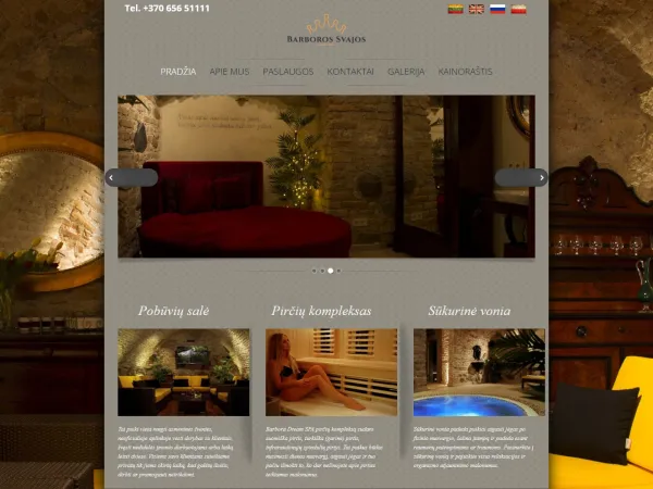 „Barbora Dream SPA“ svetainė – visas pagrindinis puslapis
