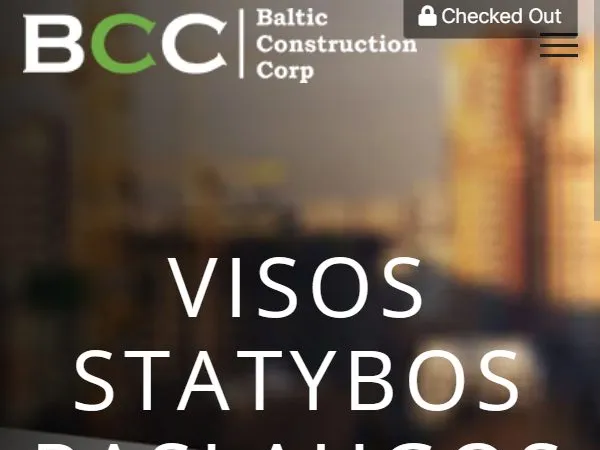 „Baltic Construction Corp“ svetainė – mobilioji versija