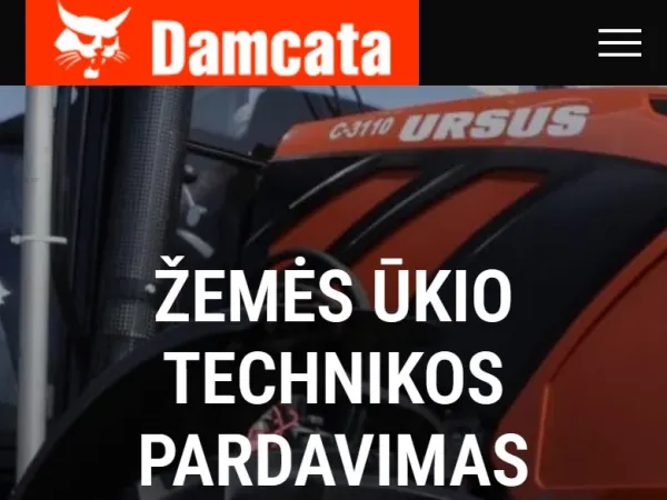 „Damcata“ svetainė – mobilioji versija
