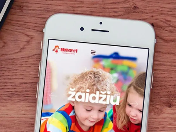 „Darželis Barborytė“ svetainė – mobilioji versija