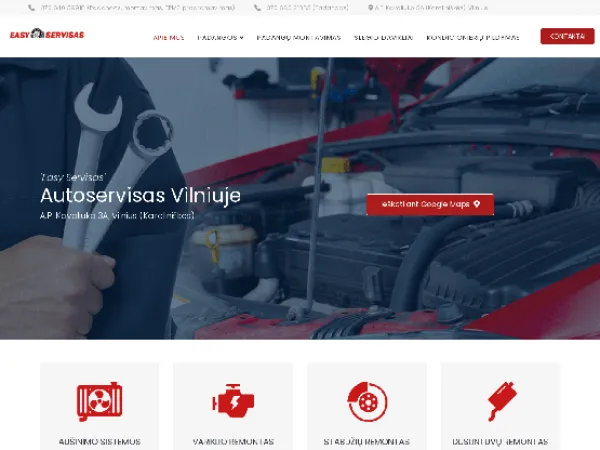 „Easy Servisas“ svetainė – vaizdas 5