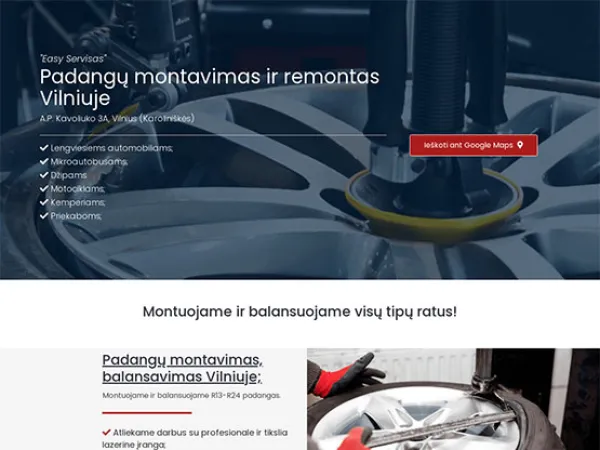 „Easy Servisas“ svetainė – vaizdas 4