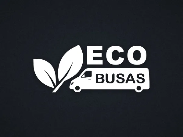 “ECO busas” logo – on a dark background