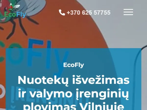 „EcoFly“ svetainė – mobilioji versija