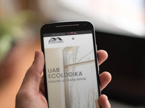„Ecologika“ svetainė – mobilioji versija