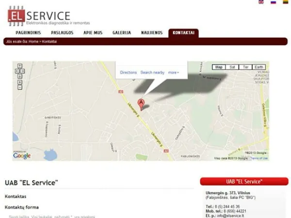 „EL Service“ svetainė – vaizdas 2
