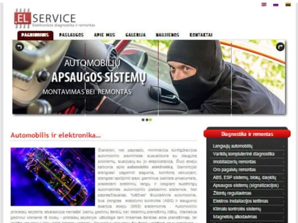 „EL Service“ svetainė – vaizdas 3