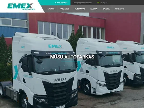 Сайт «Emex Transport» – изображение 4