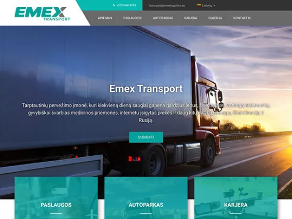 Сайт «Emex Transport» – изображение 5