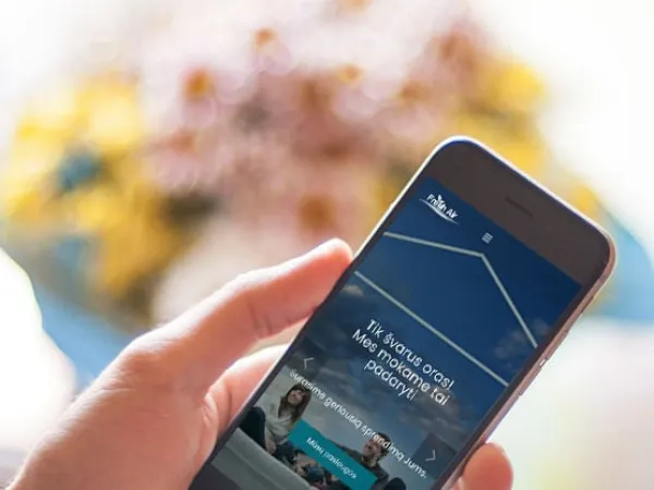 „Freshair“ svetainė – mobilioji versija