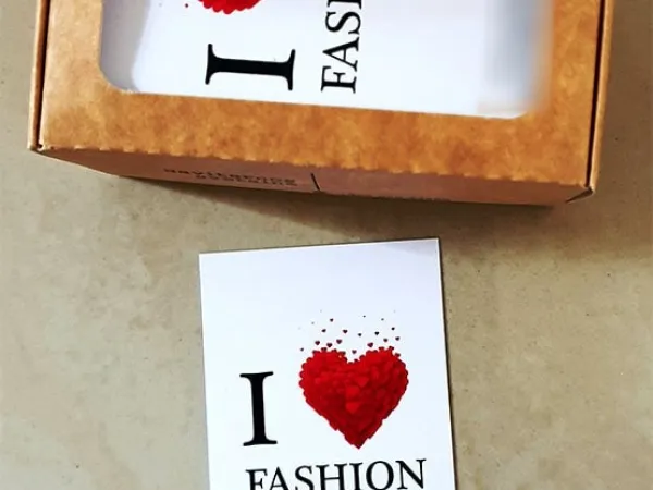 „I Love Fashion“ dizainas – vizitinė kortelė
