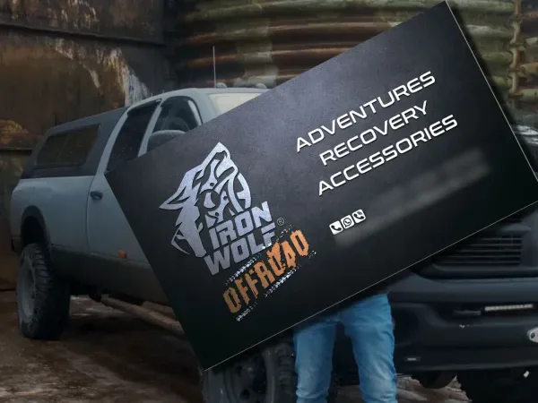 „Iron Wolf Off Road“ dizainas – vizitinė kortelė