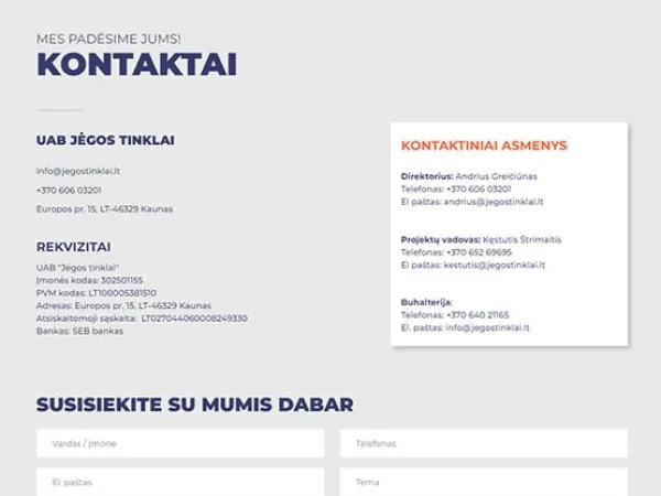 „Jėgos tinklai“ svetainė – vaizdas 5