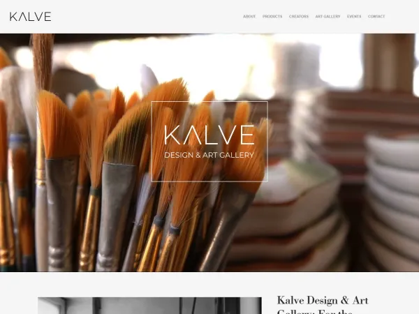 „KALVE Design & Art Gallery“ svetainė – visas pagrindinis puslapis