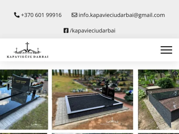 „Kapaviečių darbai“ svetainė – mobilioji versija
