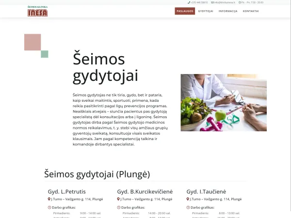 „Šeimos klinika INESA“ svetainė – vaizdas 7