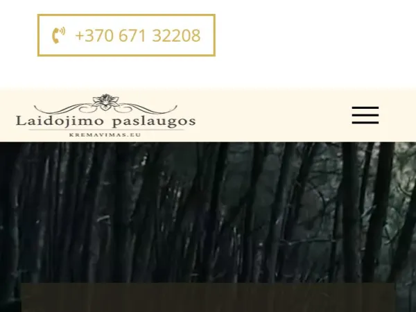 „Kremavimas.eu“ svetainė – mobilioji versija