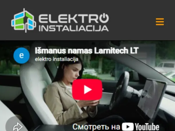 „Larnitech“ svetainė – mobilioji versija