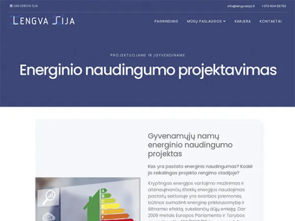 „Lengva sija“ svetainė – vaizdas 2