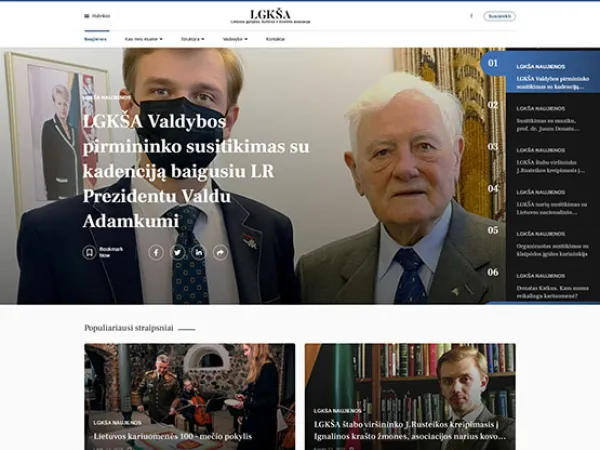 „LGKŠA“ svetainė – vaizdas 5