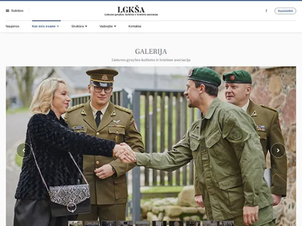 „LGKŠA“ svetainė – vaizdas 2