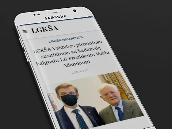 „LGKŠA“ svetainė – mobilioji versija