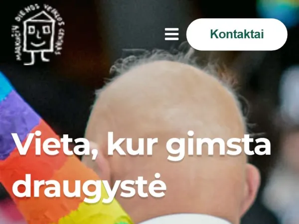 „VšĮ Markučių dienos veiklos centras“ svetainė – mobilioji versija