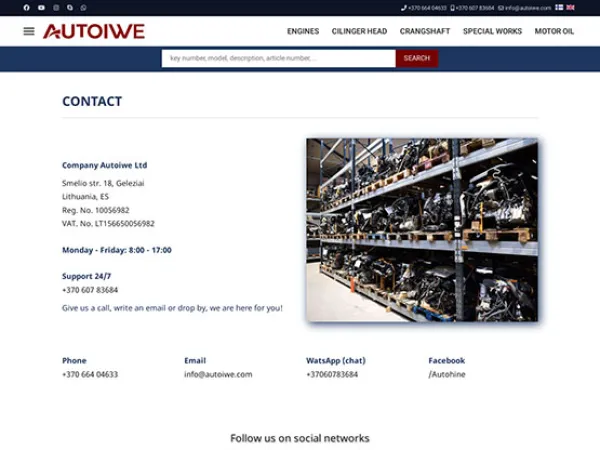 „Autoiwe / Motorlager“ el. parduotuvė – vaizdas 4
