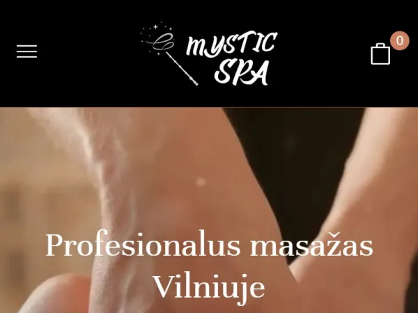 „Mystic SPA“ el. parduotuvė – mobilioji versija
