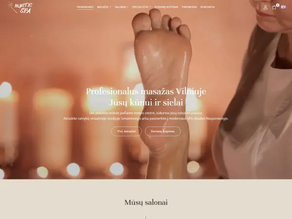 „Mystic SPA“ el. parduotuvė – visas pagrindinis puslapis