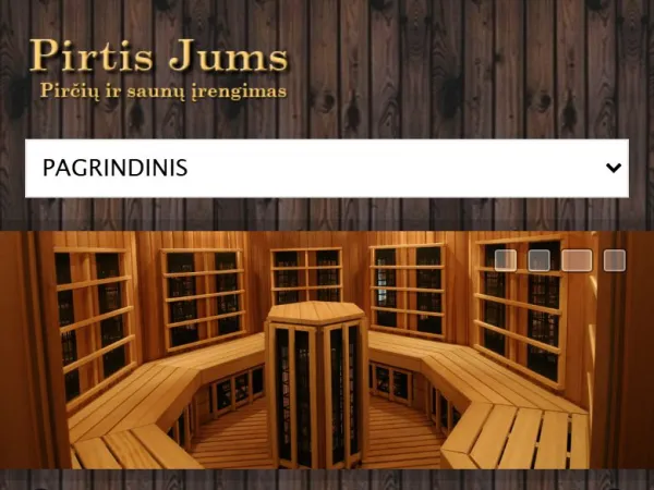 „Pirtis Jums“ svetainė – mobilioji versija