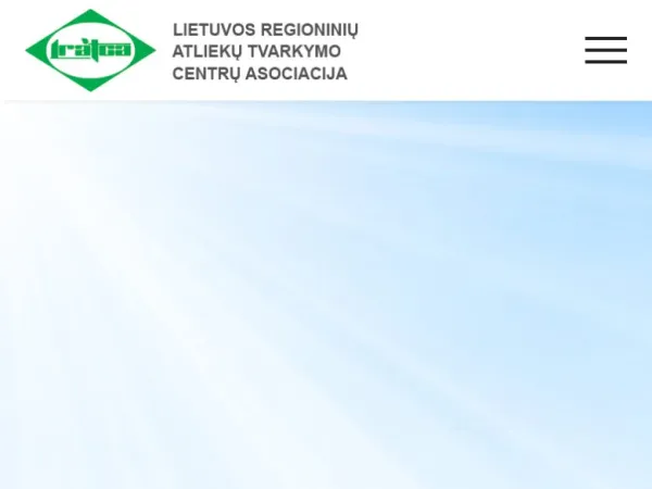 „Lietuvos regioninių atliekų tvarkymo centrų asociacija“ svetainė – mobilioji versija