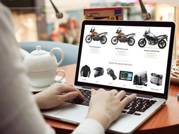 „Rent Moto Adventure“ el. parduotuvė – pagrindinis vaizdas