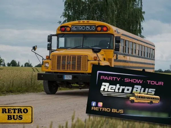 „Retro Bus“ dizainas – vizitinė kortelė