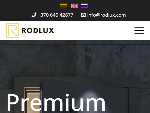 „Rodlux“ svetainė – mobilioji versija