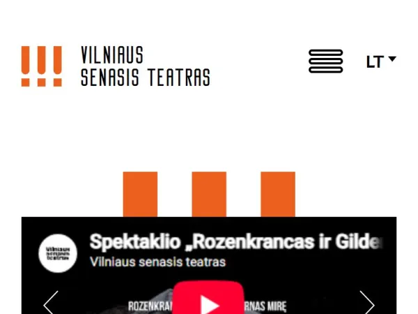 „Vilniaus senasis teatras“ svetainė – mobilioji versija
