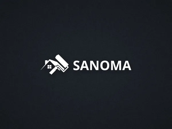 “Sanoma” logo – on a dark background