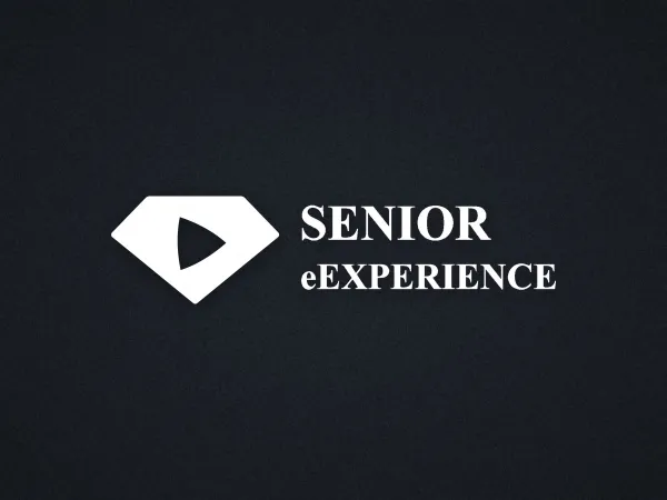 “Senior eExperience” logo – on a dark background