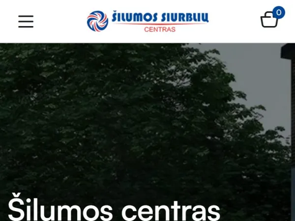 „Šilumos siurblių centras“ el. parduotuvė – mobilioji versija