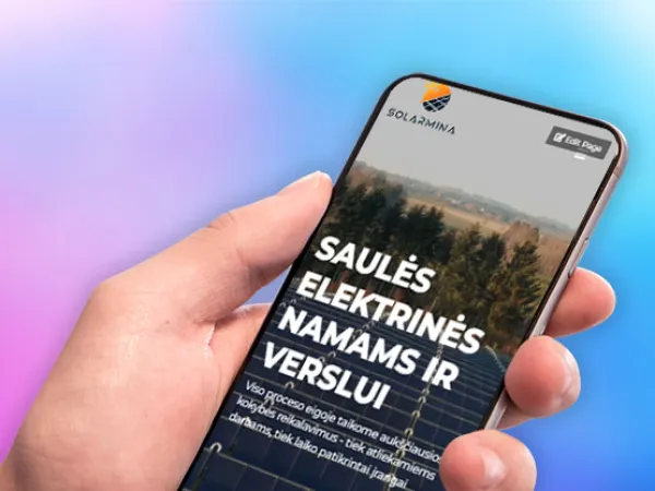 „Solarmina“ svetainė – mobilioji versija