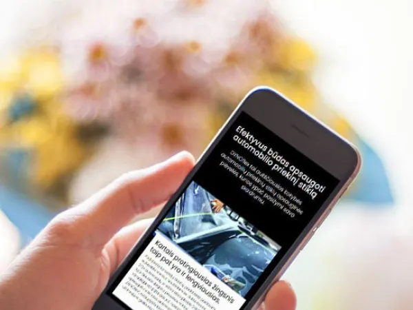 „STEK Lithuania“ svetainė – mobilioji versija
