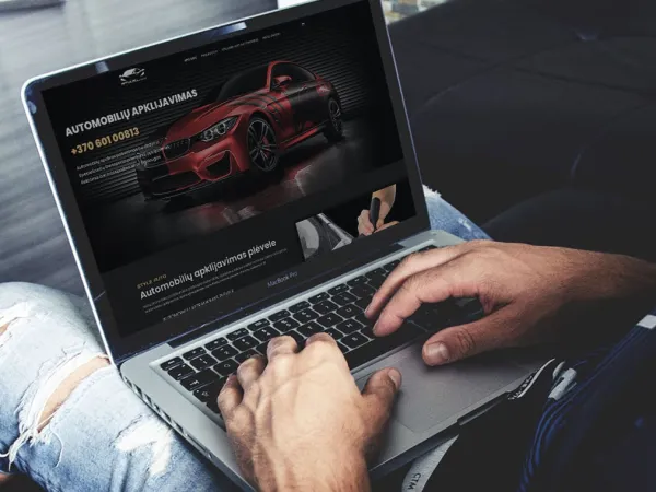 „StyleAuto“ svetainė – pagrindinis vaizdas