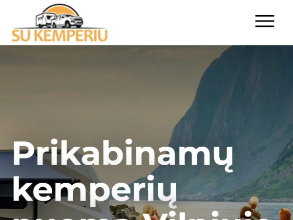 „Su kemperiu“ svetainė – mobilioji versija